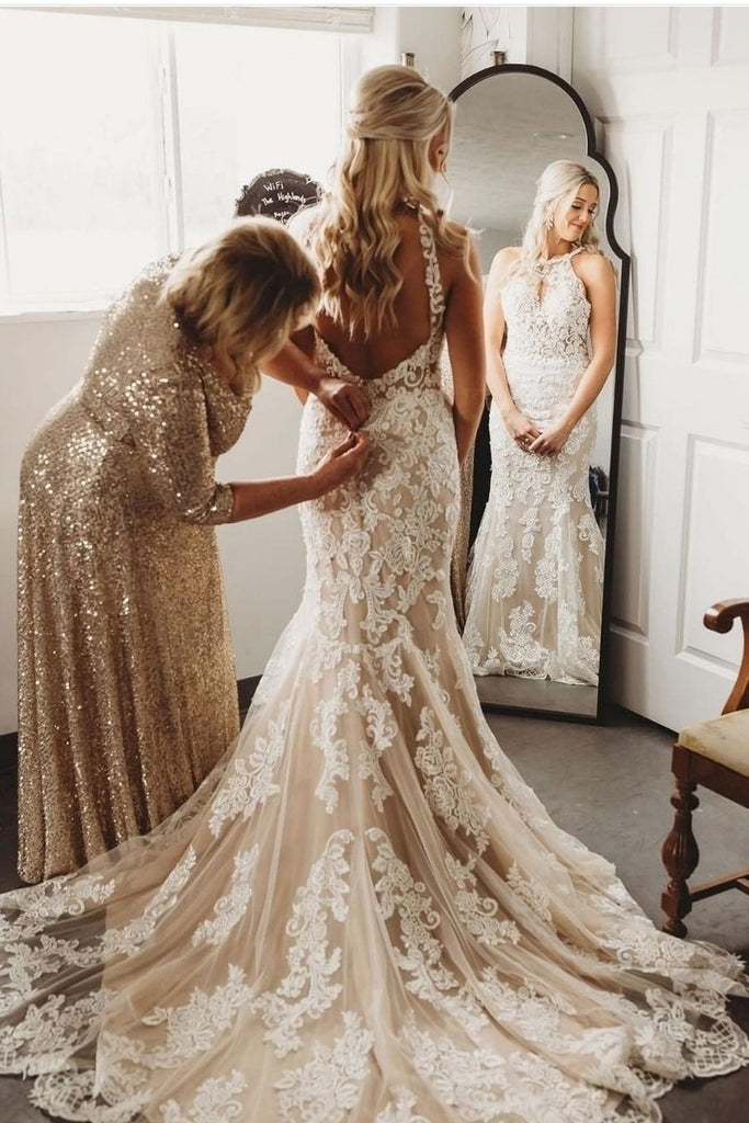 bridal dresses-champagne color
